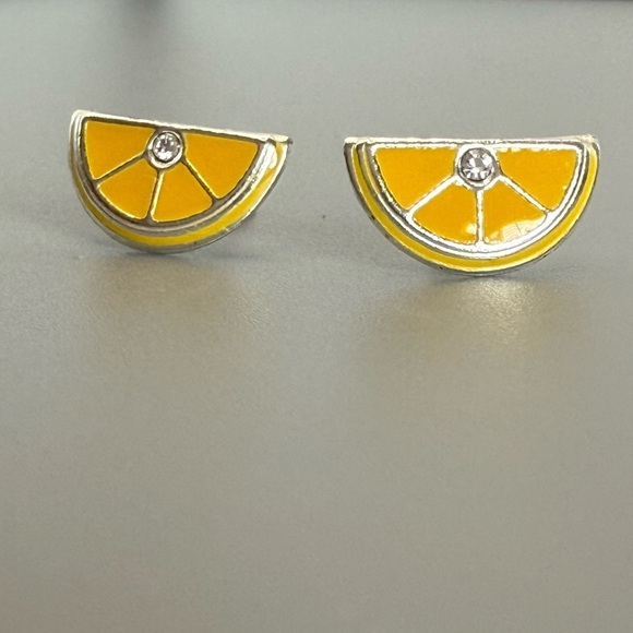 Sterling Silver Cubic Zirconia Lemon Ear Studs - Picture 9 of 13